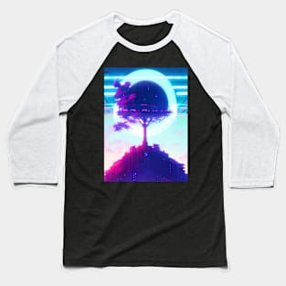 Synthwave - Tree - 002 Baseball T-Shirt